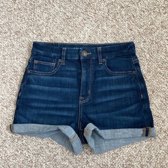 American Eagle Dark Wash Jean Shorts - Picture 1 of 4